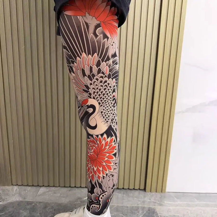 Manga de Pierna Tatuaje Japonés UPF50+